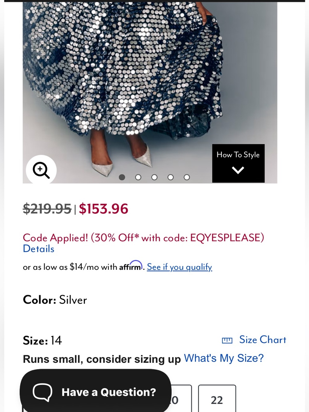 Eloquii Silver Sequin Maxi Dress